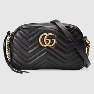 Gucci + GG Marmont Small Matelassé Shoulder Bag