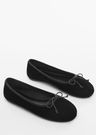 Mango + Ballerina Shoes With Velvet Bow