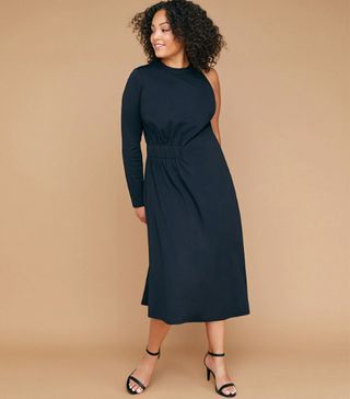 Lane Byrant + One-Sleeve Asymmetrical Hem Maxi Dress