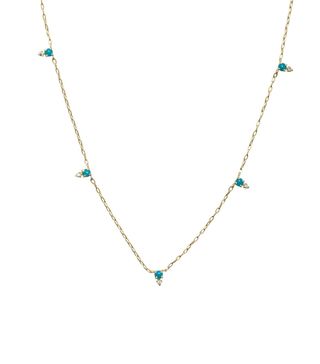Ila + Devere Turquoise and Diamond Necklace