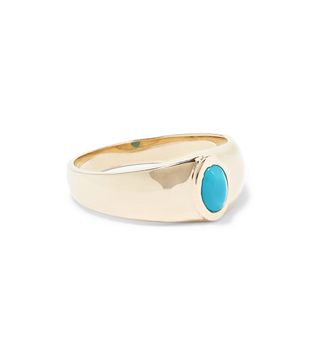 Loren Stuart + Gold Turquoise Signet Ring