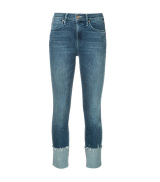 Mother + Large Cuff Cropped Jeans