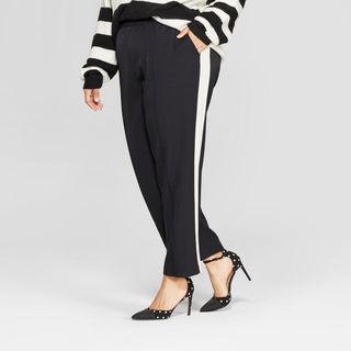Who What Wear x Target + Side Striped Ankle Trousers