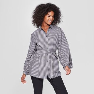 Who What Wear x Target + Long Sleeve Nouveau Button-Up Tunic