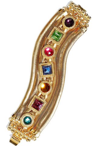 Ben-Amun + 24-Karat Gold-Plated Swarovski Crystal Bracelet