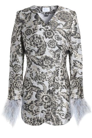 Alice Mccall + Bold and the Beautiful Feather-Trimmed Brocade Jacket