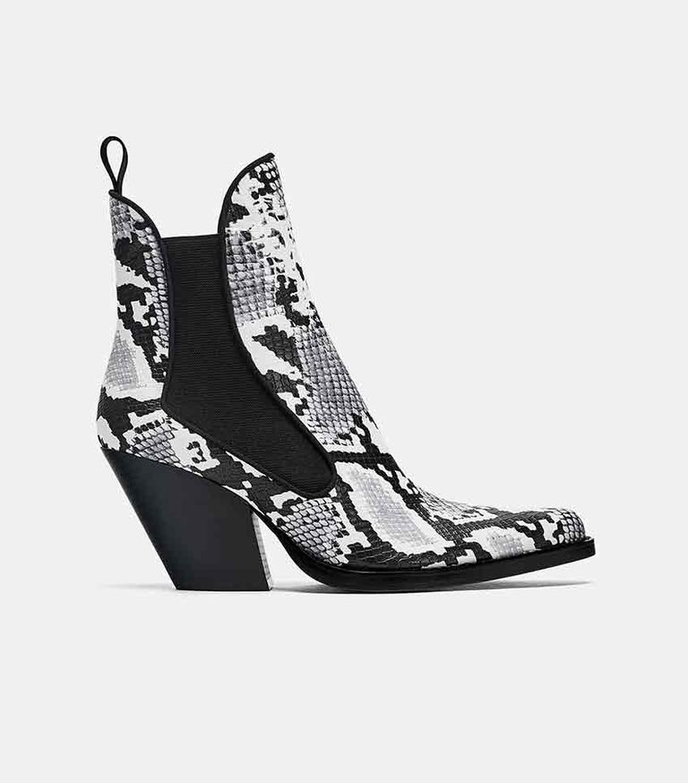 snakeskin boots zara