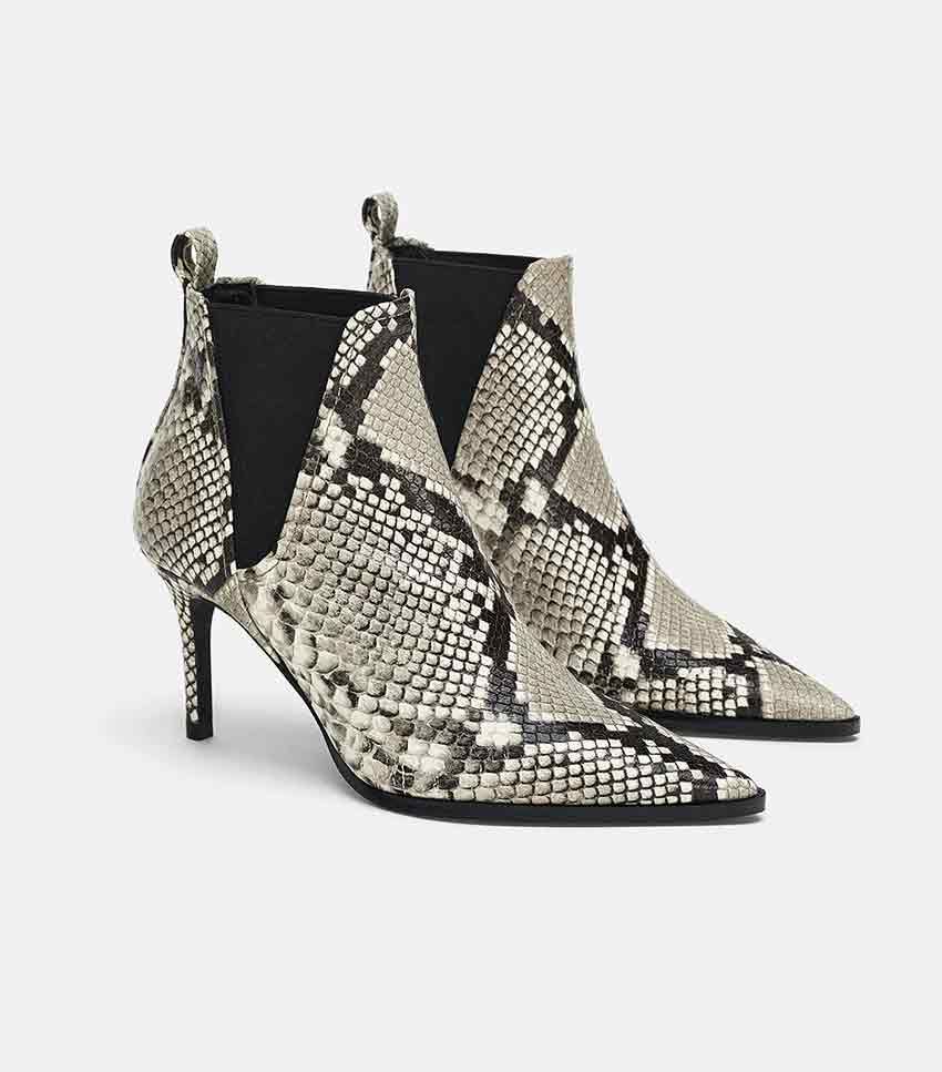 snakeskin boots zara