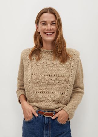 Mango + Openwork Knit Sweater