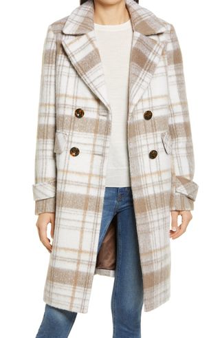 Sam Edelman + Double Breasted Tweed Coat