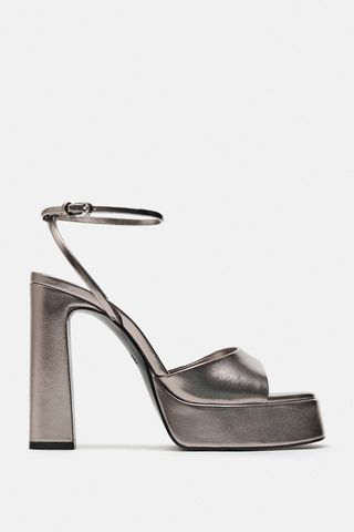 Zara + Metallic Sandals