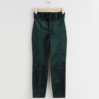 & Other Stories + Belted Velvet Trousers