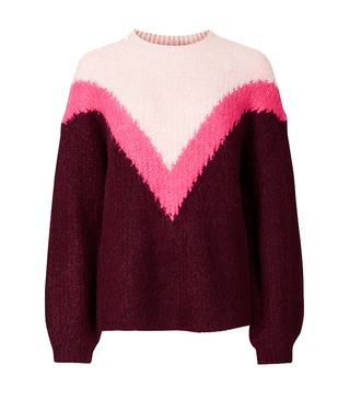 Marks and Spencer + Colour Block Round Neck Jumper