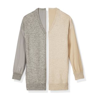 Magaschoni + Silk Long Sleeve V-Neck Pullover Sweater