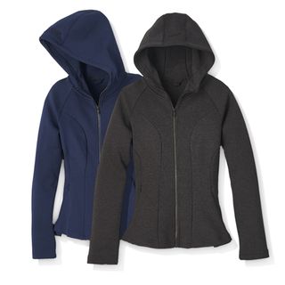 Core 10 + Motion Tech Fleece Fitted Peplum Full-Zip Hoodie Jacket