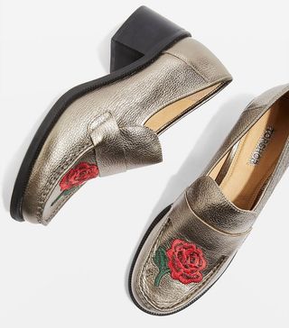 Topshop + Krayon Embroidered Loafers