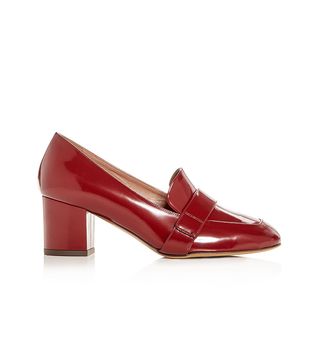 Tabitha Simmons + Mika Leather Block-Heel Loafers