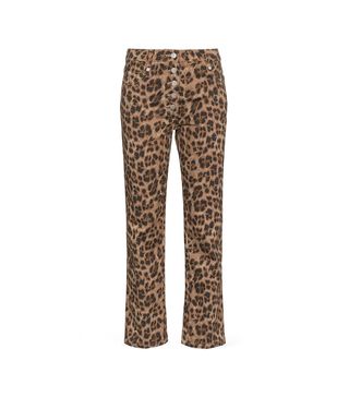 Miaou + Leopard Print Slim Trousers