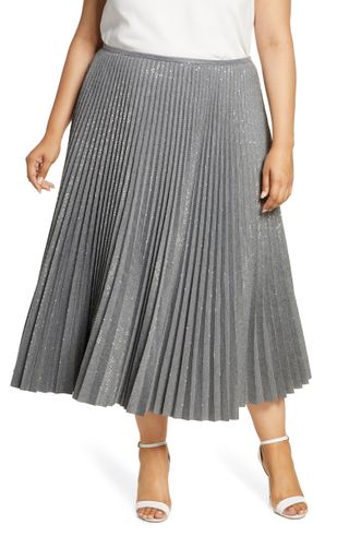Lafayette 148 New York + Jahira Sequin Pleated Midi Skirt