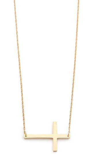 Jennifer Zeuner Jewelry + Horizontal Cross Necklace