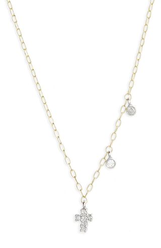 Meira T + Diamond Cross Pendant Necklace