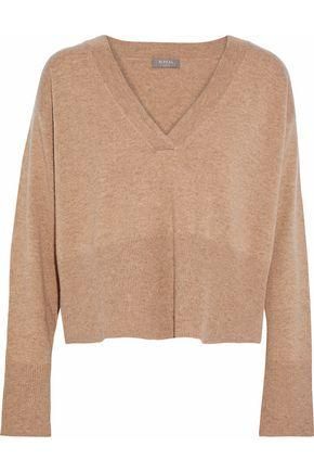 N.Peal + Cropped Mélange Cashmere Sweater