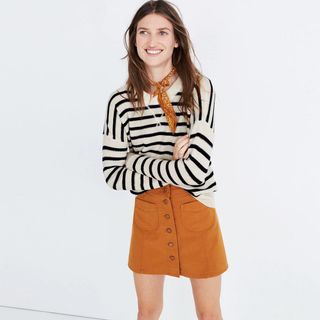 Madewell + Cashmere Sweatshirt in Stripe