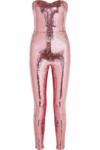 Tom Ford + Strapless Sequined Stretch-Crepe Jumpsuit