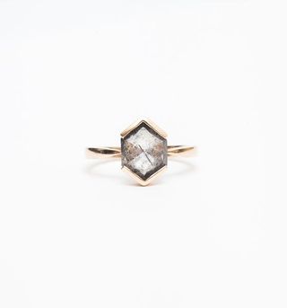 Point No Point Studio + Grey Diamond Tapered Charlize Ring