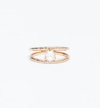 Rosey West + Dew Drop Double Ring