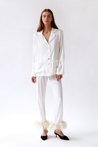 Sleeper + White Pajama Set