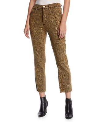 Current/Elliott + The Stiletto High-Rise Leopard Jeans