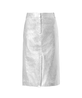 Tibi + Metallic Trouser Midi Skirt