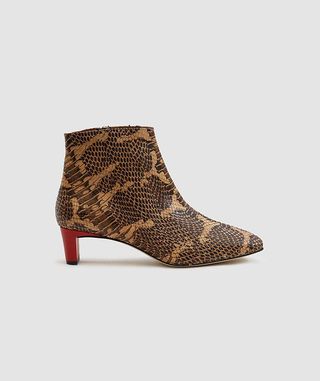 ATP Atelier + Clusia Snakeskin Embossed Ankle Boot