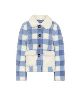 Saks Potts + Lucy Checked Shearling Jacket