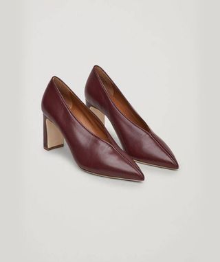 COS + Piping-Trimmed Leather Heels