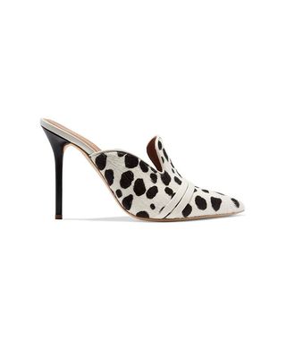 Malone Souliers by Roy Luwolt + Hayley Leather-Trimmed Animal-Print Calf Hair Mules
