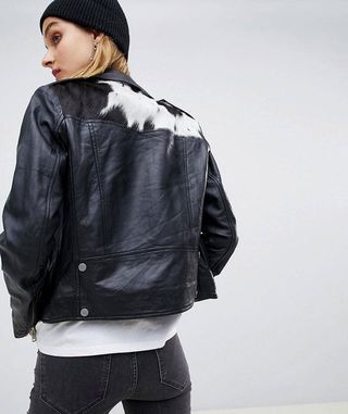 Muubaa + Laurel Leather Biker Jacket