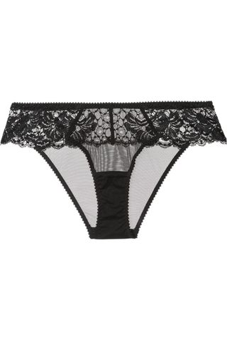 Myla + Chelsea Grove Stretch-Leavers Lace and Tulle Briefs