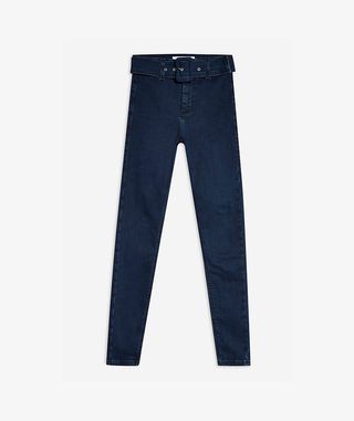 Topshop + Indigo Belted Joni Jeans