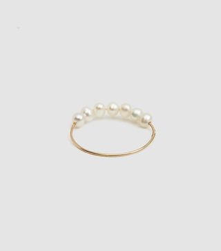 Saskia Diez + Gold Pearl Ring