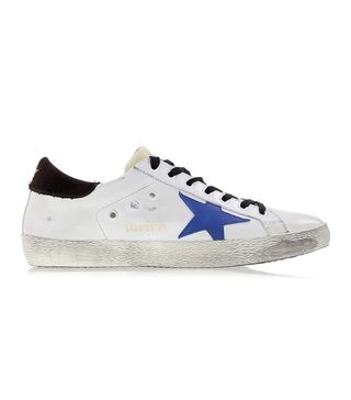 Golden Goose Deluxe Brand + Superstar Leather & Textile Sneakers in White