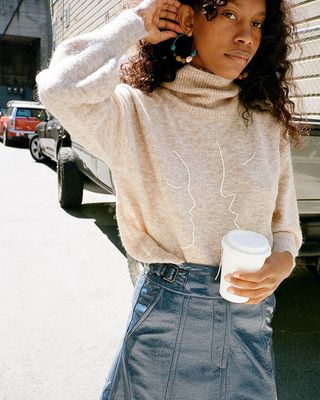 The Sweater Styling Idea That's Trending on Instagram | Who What Wear