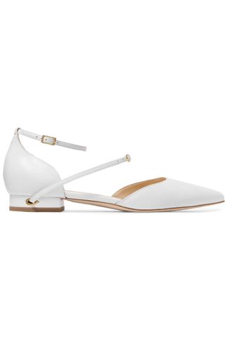 Jennifer Chamandi + Enrico Patent-Leather Point-Toe Flats