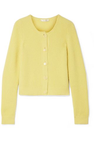 The Row + Loulou Ribbed Cashmere Cardigan