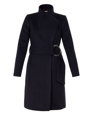 Ted Baker + ANEMON Belted High Neck Wool Coat