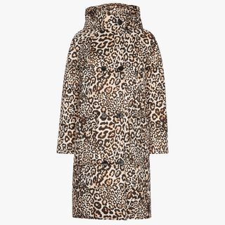 Whistles + Animal Print Longline Puffer Coat