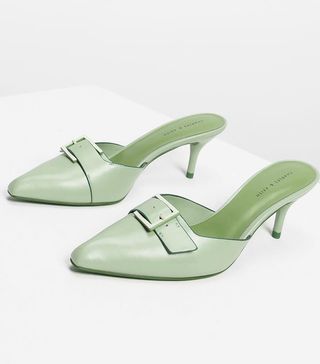 Charles 
Keith + Slip-On Heels