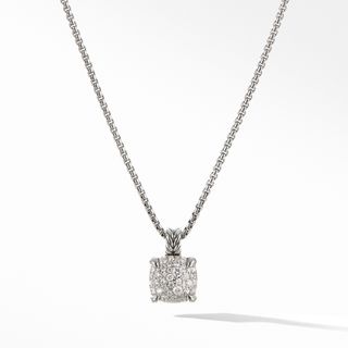 David Yurman + Chatelaine Pendant Necklace with Diamonds, 11mm