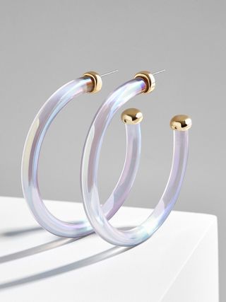 BaubleBar + Leia Resin Hoop Earrings